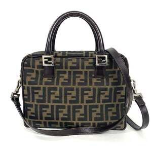 Fendi Zucca 2-way Canvas Handbag, Brown